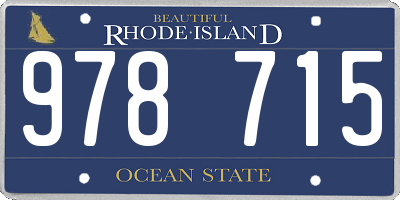 RI license plate 978715