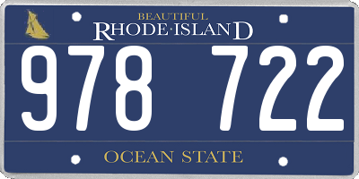 RI license plate 978722