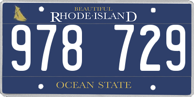 RI license plate 978729