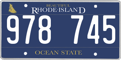 RI license plate 978745