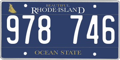 RI license plate 978746