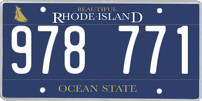 RI license plate 978771