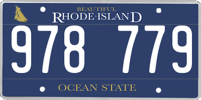 RI license plate 978779