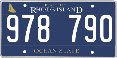 RI license plate 978790