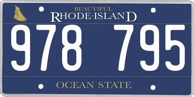 RI license plate 978795