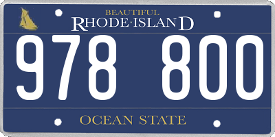 RI license plate 978800