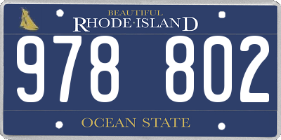 RI license plate 978802