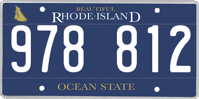 RI license plate 978812