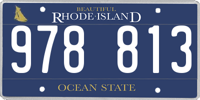 RI license plate 978813