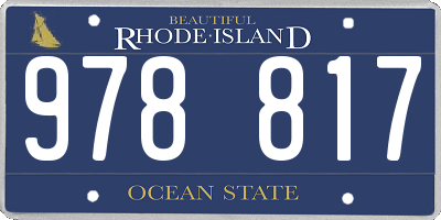 RI license plate 978817