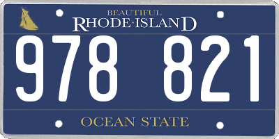 RI license plate 978821