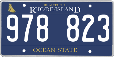 RI license plate 978823