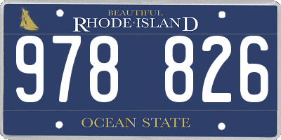 RI license plate 978826