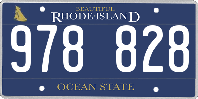 RI license plate 978828