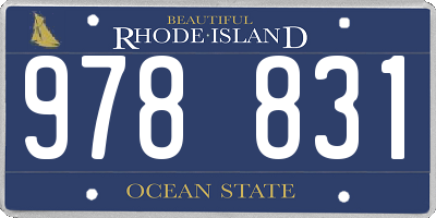 RI license plate 978831