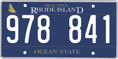 RI license plate 978841