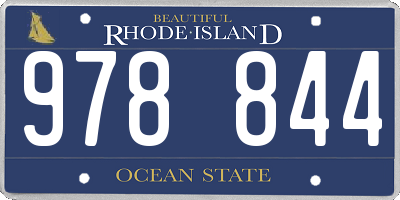 RI license plate 978844