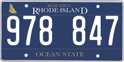 RI license plate 978847