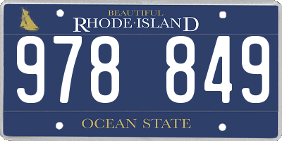 RI license plate 978849