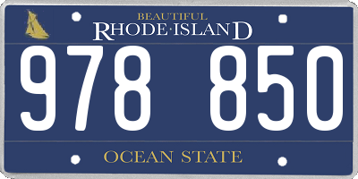 RI license plate 978850