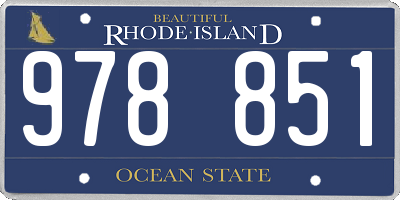 RI license plate 978851