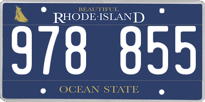 RI license plate 978855