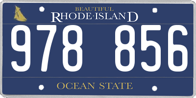 RI license plate 978856