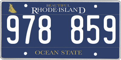 RI license plate 978859