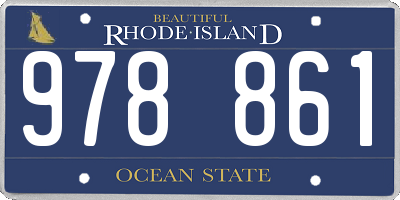RI license plate 978861