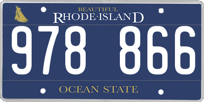 RI license plate 978866