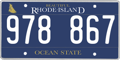 RI license plate 978867