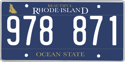 RI license plate 978871