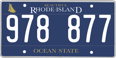 RI license plate 978877