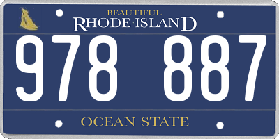 RI license plate 978887