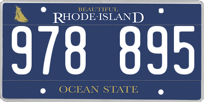 RI license plate 978895