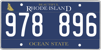 RI license plate 978896