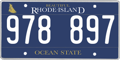 RI license plate 978897