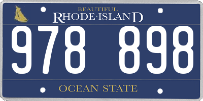 RI license plate 978898