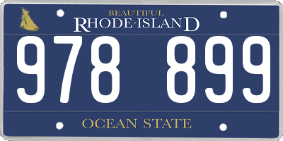 RI license plate 978899