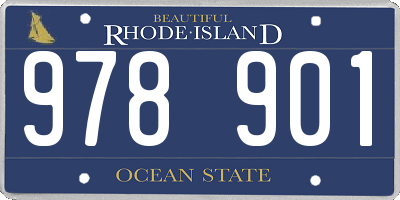 RI license plate 978901