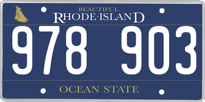 RI license plate 978903