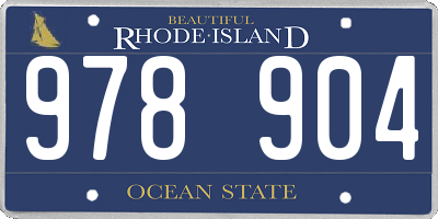 RI license plate 978904