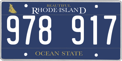 RI license plate 978917