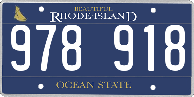 RI license plate 978918