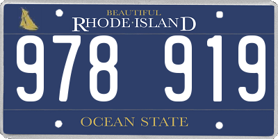 RI license plate 978919