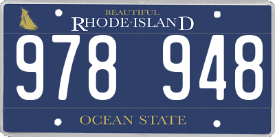 RI license plate 978948