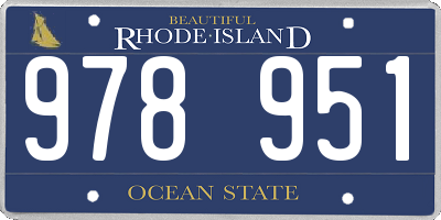 RI license plate 978951