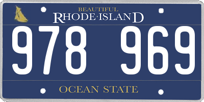 RI license plate 978969