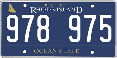 RI license plate 978975