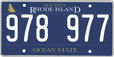 RI license plate 978977